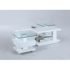 Dawnette White Cocktail Base w/ Caster..
