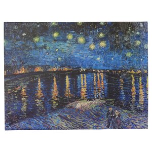 'Starry Night Over The Rhone' by Vincent Van Gogh Painting Print on Wrapped Canvas