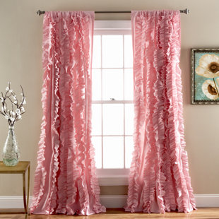 Pink Satin Curtains Wayfair Rieder Pink Single Curtain Panel