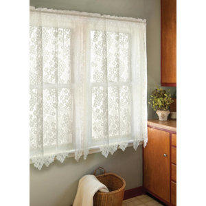Mika Nature/Floral Sheer Rod Pocket Single Curtain Panel