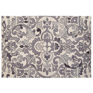 Brush Strokes Gray/Ivory Indoor/Outdoor Area Rug