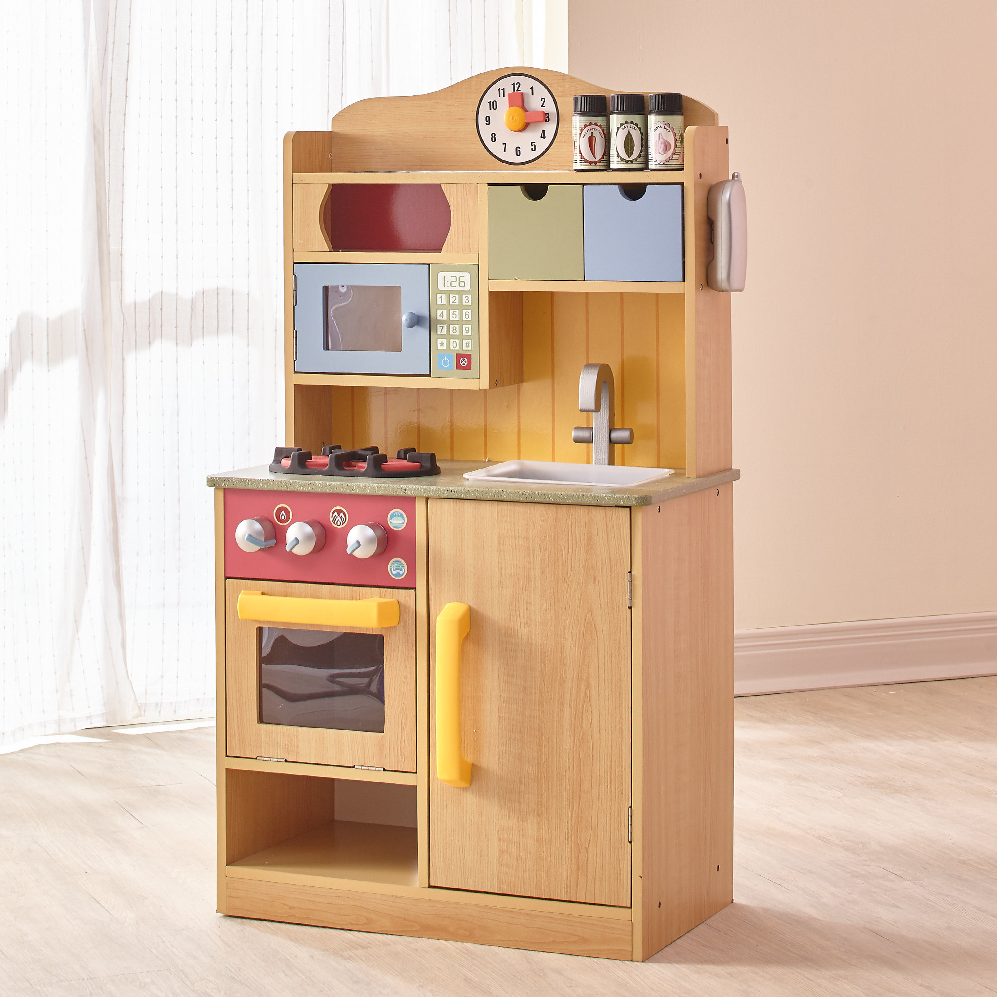 teamson kids 5 piece little chef wooden play kitchen set with accessories reviews wayfair - Wooden Kitchen Set teamson kids 5 piece little chef wooden play kitchen set with accessories reviews wayfair - Wooden Kitchen Set