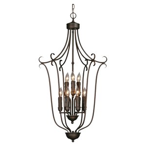 Bilbrook 9-Light Caged Foyer Inverted Pendant