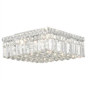 Anjali Polished Chrome 5-Light Flush Mount