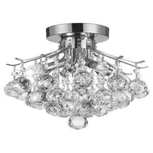 Dyann 4-Light Crystal Semi Flush Mount