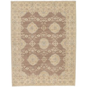 Fritzi Hand-Knotted Wool Beige/Brown Area Rug