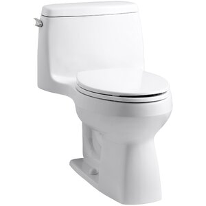 Santa Rosa Comfort Height One-Piece Compact Elongated 1.6 GPF Toilet with Aquapiston Flush Technology and Left-Hand Trip Lever