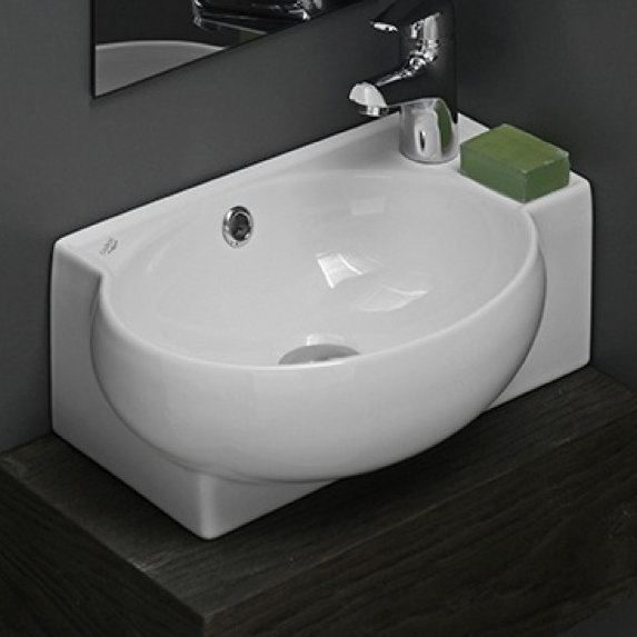 Cerastyle By Nameeks Mini Ceramic Vessel Bathroom Sink With Overflow Mini Ceramic Vessel Bathroom Sink With Overflow