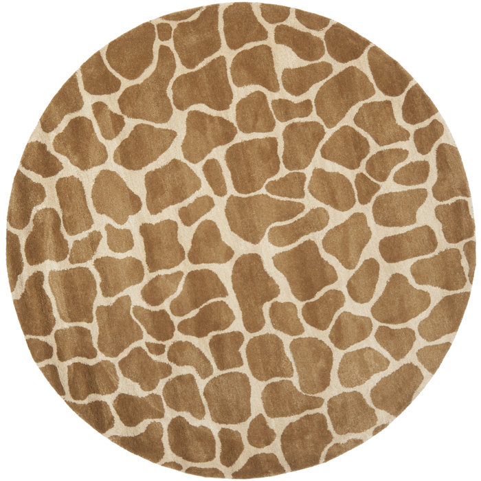 Soho Hand Tufted Wool Brown Off White Area Rug