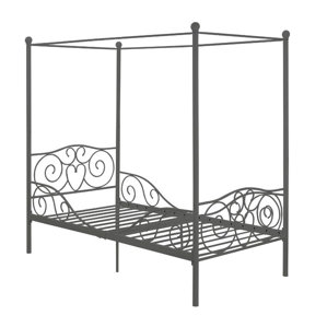 Kacey Twin Canopy Bed by Zoomie Kids