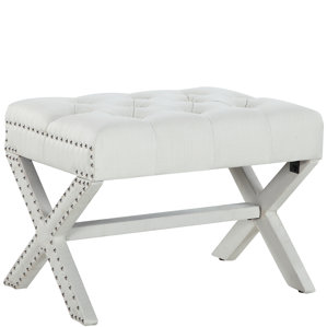Stapleford Tufted Nailhead Ottoman by ..