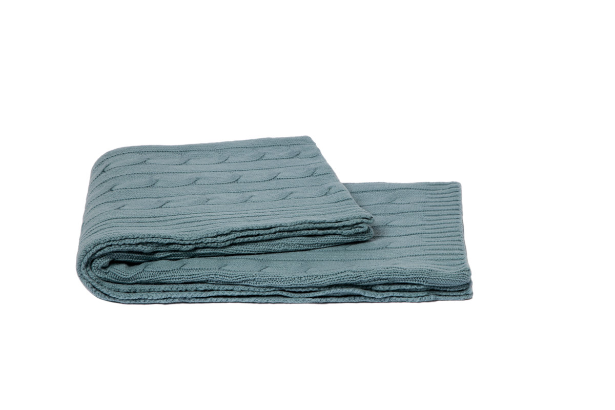 Cashmere Collection Cable Knit Cashmere Blend Throw & Reviews Wayfair