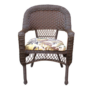 Wicker Stacking Patio Chairs Wayfair Pellham Resin Wicker Stacking Patio Dining Chair With Cushion