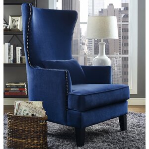 Jacinto Velvet Wingback Chair