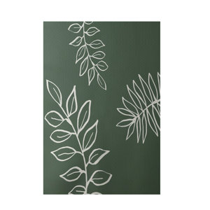 Floral Green Indoor/Outdoor Area Rug