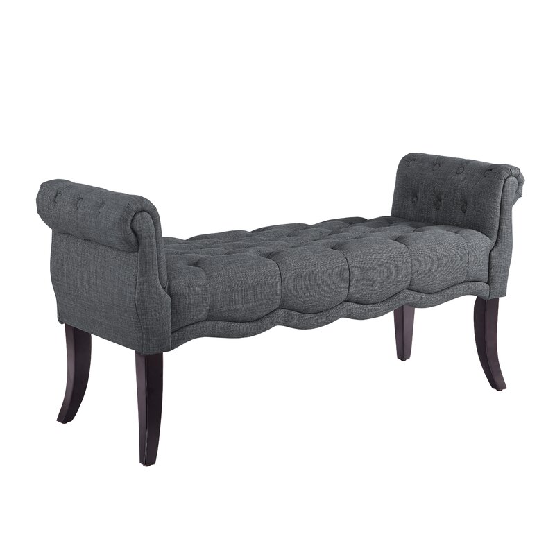 Campbell Traditional Roll Arm Upholstered Bench & Reviews | Joss & Main