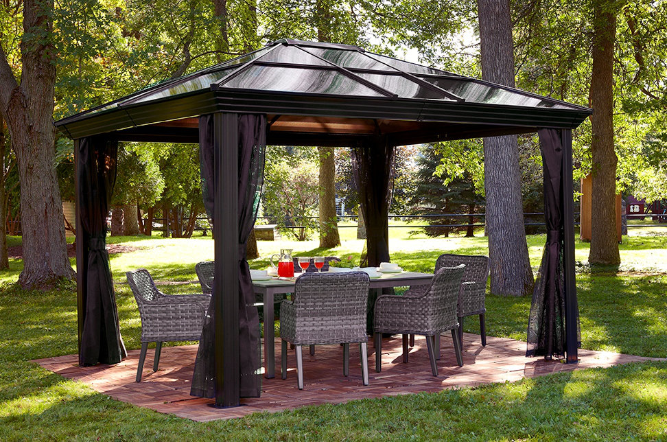 Sojag Ellington 12 Ft. W x 10 Ft. D Aluminum Permanent Gazebo & Reviews