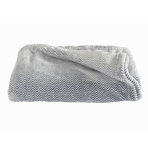 Landon Courte Ultra Velvet Plush Herringbone Jacquard Oversize Throw