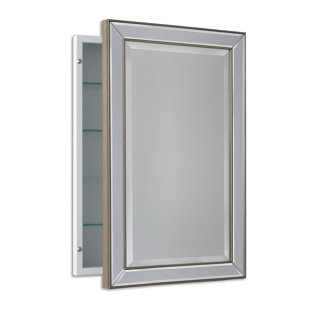 Medicine Cabinets Joss Main Weslaco Beaded 16 X 26 Recessed Framed Medicine Cabinet With 3 Adjule Shelves