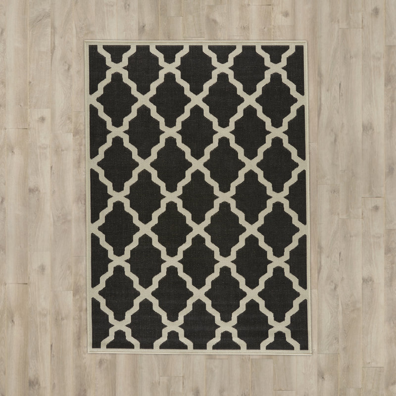 Andover Mills Castle Heights Black/Cream Rug & Reviews Wayfair.co.uk