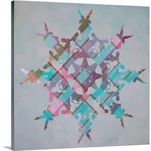 Christmas Art Plaid Snowflake Wonderland III by Inner Circle Graphic Art on Wrapped Canvas