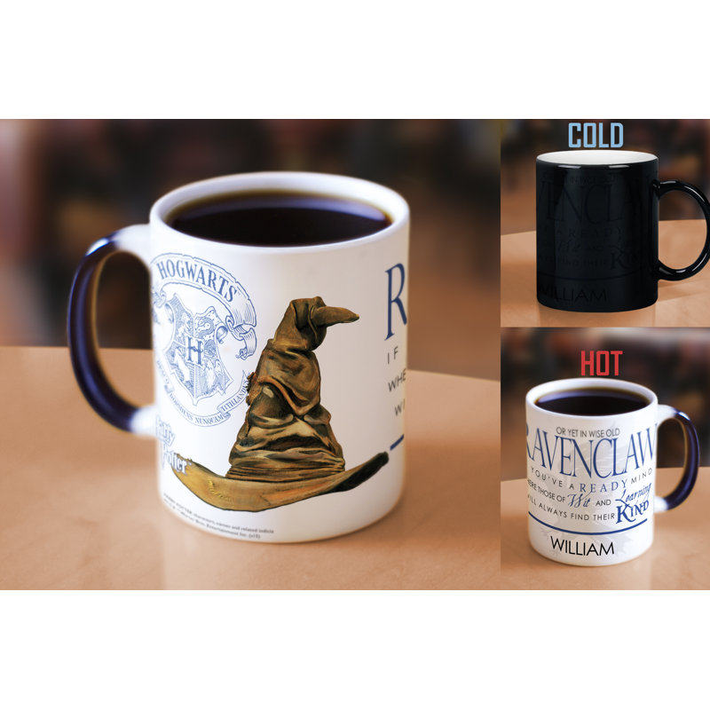 Morphing Mugs Harry Potter Sorting Hat Ravenclaw Personalized Heat Harry Potter Sorting Hat Ravenclaw Personalized Heat Sensitive Coffee Mug