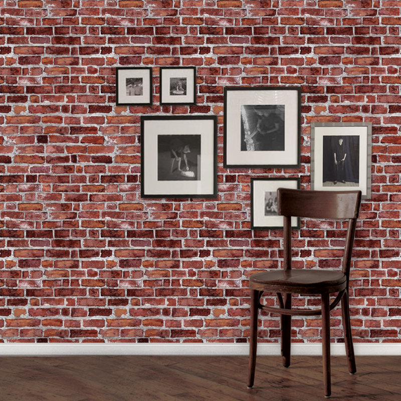 SimpleShapes 9' x 24" Brick Peel and Stick Wallpaper Roll ...