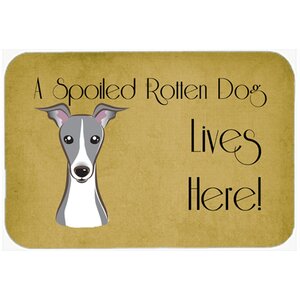Italian Greyhound Spoiled Dog Lives Here Kitchen/Bath Mat