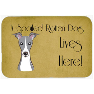 Italian Greyhound Spoiled Dog Lives Here Kitchen/Bath Mat