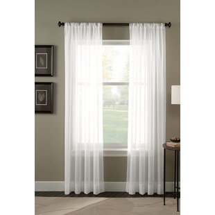 Crinkle Curtains Wayfair Crinkle Voile Sheer Rod Pocket Single Curtain Panel