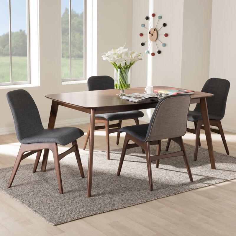 George Oliver Cropper Mid-Century 5 Piece Dining Set | Wayfair