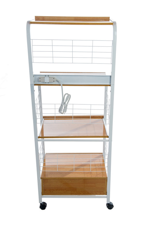 Hazelwood Home Microwave Cart with Wood Top & Reviews Wayfair