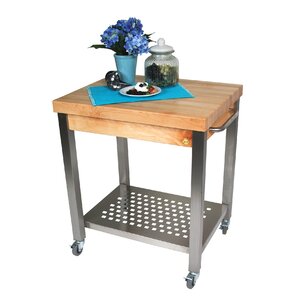 Cucina Americana Kitchen Cart with Wood Top