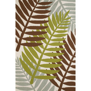 Sunbelt Hand-Woven Lime/Brown Indoor/Outdoor Area Rug