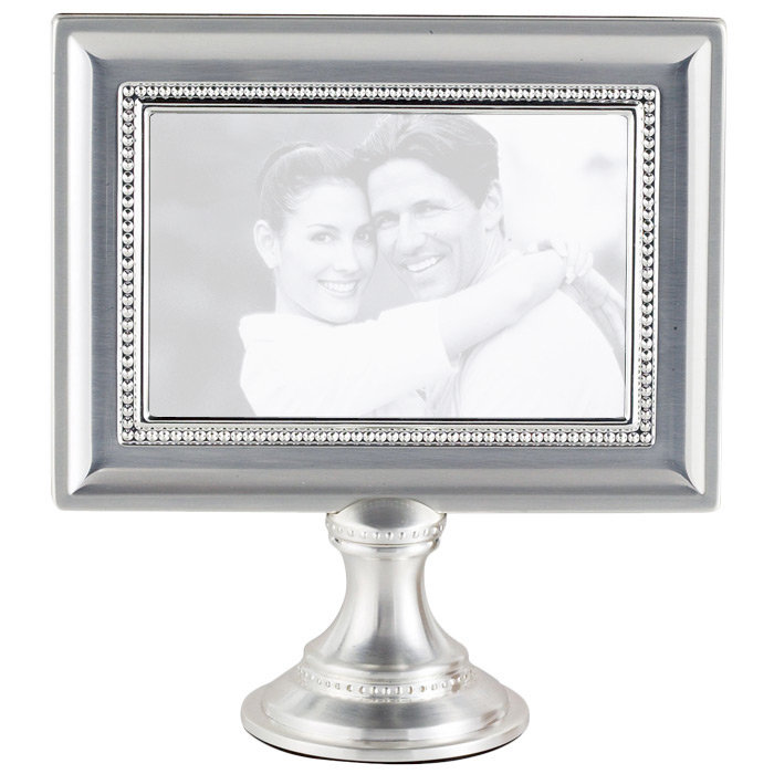Charlton Home Saunterton Bead Metal Pedestal Picture Frame & Reviews