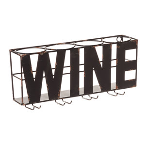 Doswell 4 Bottle Wall Mounted Wine Rac..