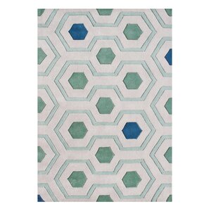 Alliyah Handmade Aqua Green Area Rug