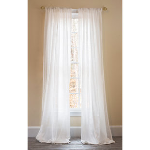 Coastal Beach Curtains Wayfair Sandy Beach Solid Sheer Rod Pocket Single Curtain Panel