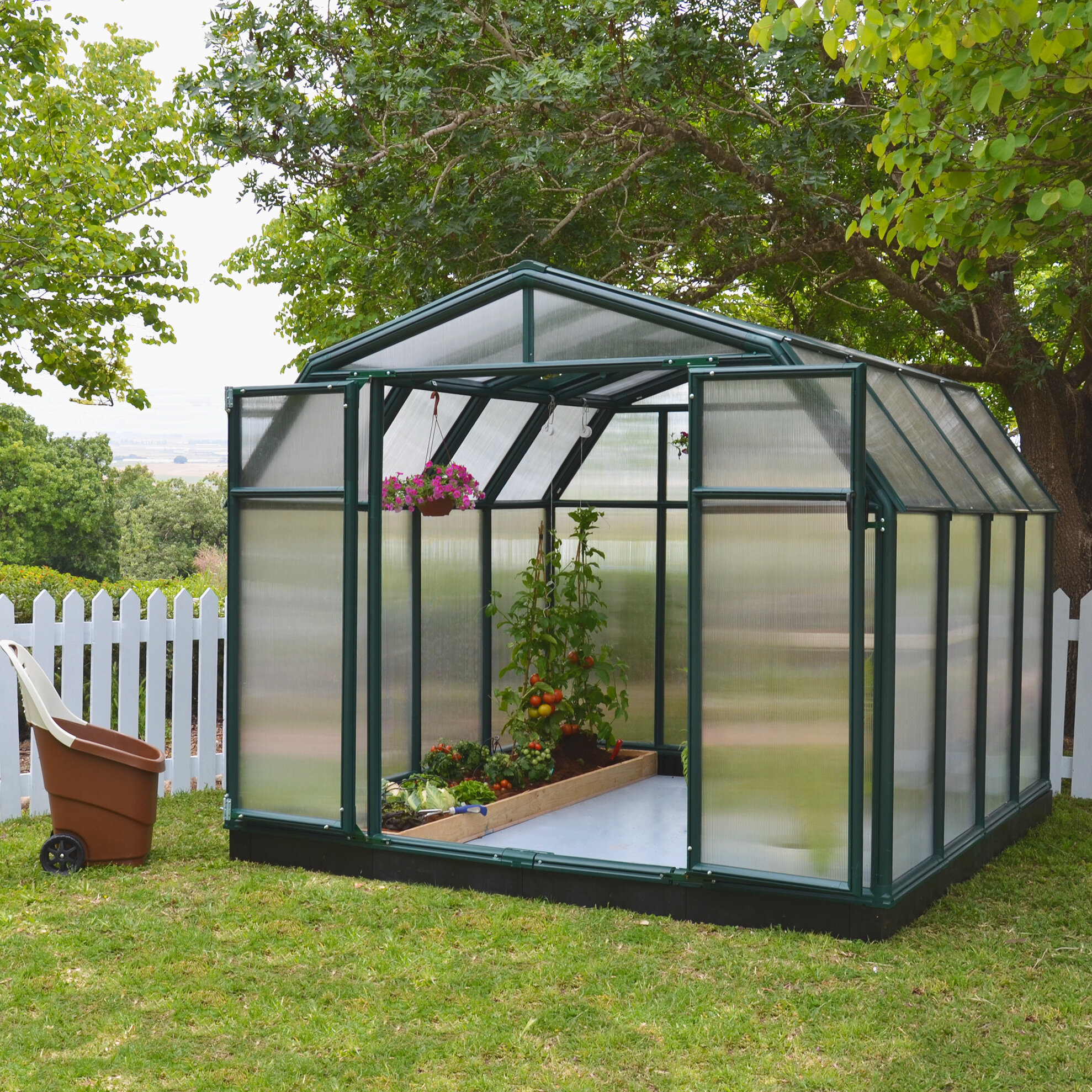 Rion Hobby Gardener 2 Twin Wall 8 Ft W X 8 Ft D Greenhouse Wayfair