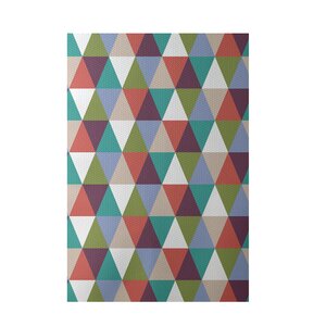 Geometric Green Indoor/Outdoor Area Rug