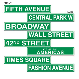 New York Street Signs Wayfair New York City Street Sign Cutouts Wall Décor Set Of 4