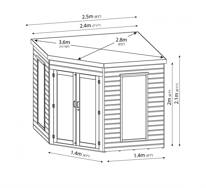 Mercia Garden Products 8 x 8 Ft. Corner Summer House & Reviews