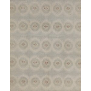 Hand Knotted Wool Gray Area Rug