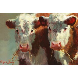 'Cow Belles' Painting Print on Canvas