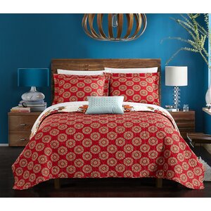 Chasville Polyester 4 Piece Reversible Quilt/Coverlet Set