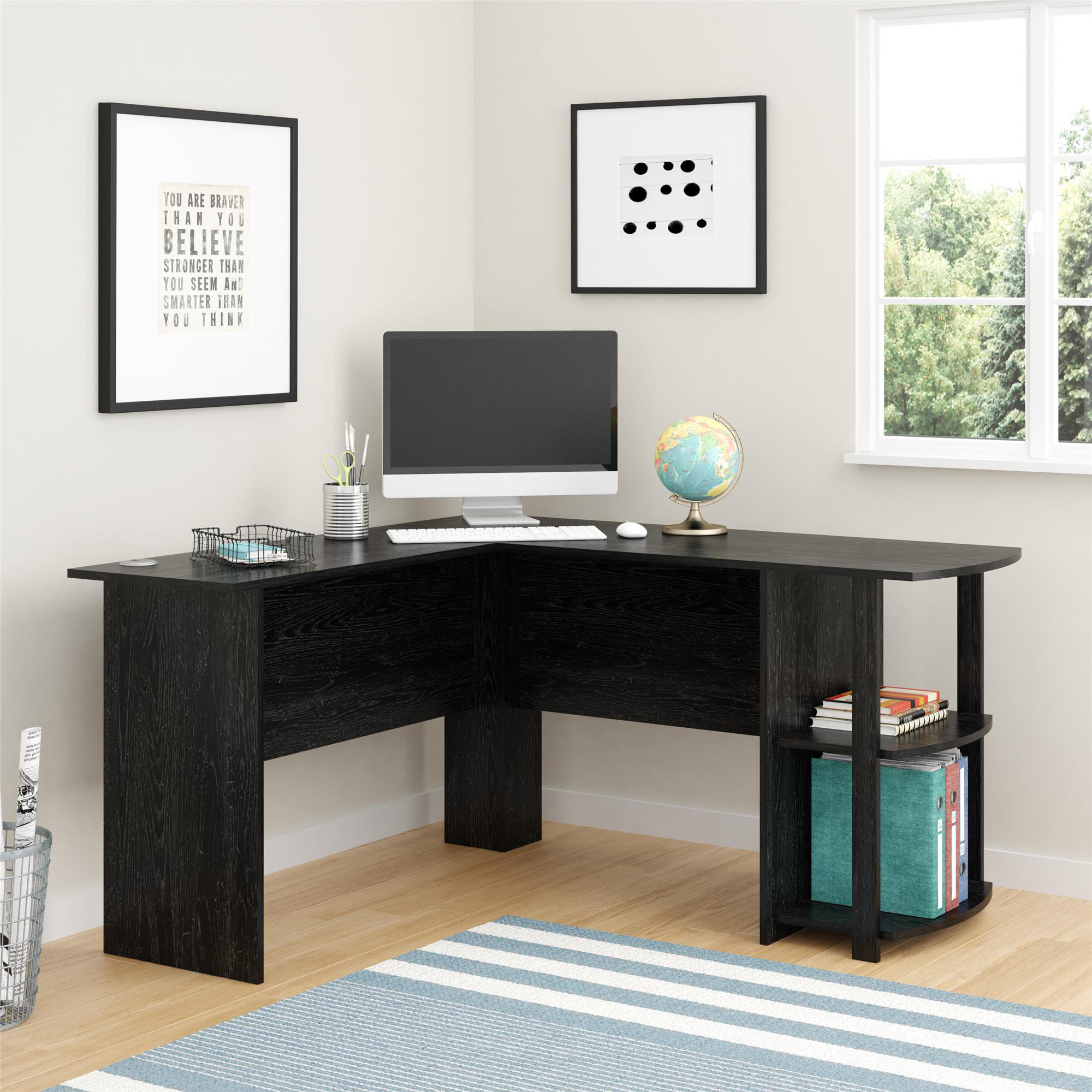 Black L Desk Wayfair Quickview