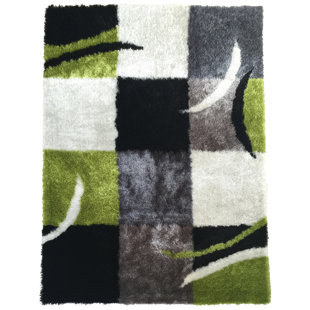 Lime Green And Black Rug Wayfair Lola Hand Tufted Area Rug