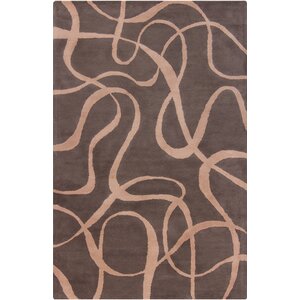 Jethro Hand Tufted Wool Brown/Tan Area Rug