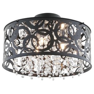 Woodstock 3-Light Semi Flush Mount