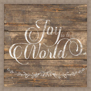 Rustic Joy to the World Framed Textual Art